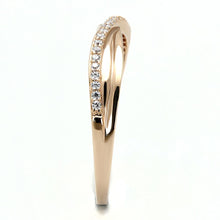 Load image into Gallery viewer, TS591 - Rose Gold 925 Sterling Silver Ring with AAA Grade CZ  in Clear