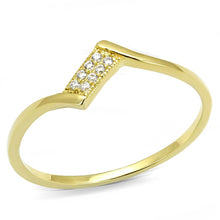 Load image into Gallery viewer, TS594 - Gold 925 Sterling Silver Ring with AAA Grade CZ  in Clear