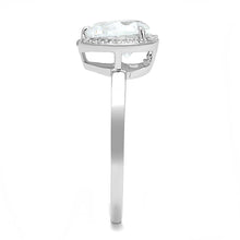 Load image into Gallery viewer, TS603 - Rhodium 925 Sterling Silver Ring with AAA Grade CZ  in Clear