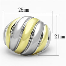 Load image into Gallery viewer, TK1219 - Two-Tone IP Gold (Ion Plating) Stainless Steel Ring with No Stone