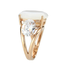 Load image into Gallery viewer, TK3788 - IP Rose Gold(Ion Plating) Stainless Steel Ring with Synthetic in Fireopal