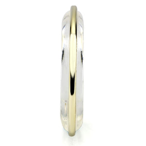 VL081 - IP Gold(Ion Plating) Brass Ring with Synthetic Synthetic Stone in Clear