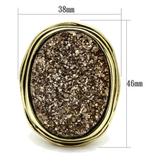 Load image into Gallery viewer, VL085 - IP Gold(Ion Plating) Brass Ring with Synthetic Synthetic Stone in Champagne