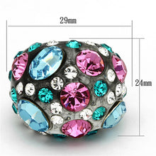 Load image into Gallery viewer, VL103 -  Resin Ring with Top Grade Crystal  in Multi Color