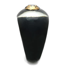 Load image into Gallery viewer, VL115 -  Resin Ring with Top Grade Crystal  in Light Smoked