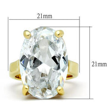 Load image into Gallery viewer, GL083 - IP Gold(Ion Plating) Brass Ring with AAA Grade CZ  in Clear