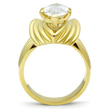 Load image into Gallery viewer, GL088 - IP Gold(Ion Plating) Brass Ring with AAA Grade CZ  in Clear