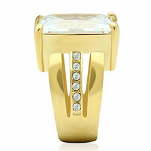 Load image into Gallery viewer, GL089 - IP Gold(Ion Plating) Brass Ring with AAA Grade CZ  in Clear