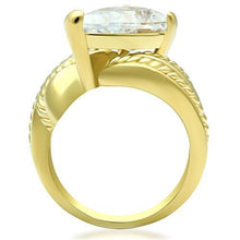 Load image into Gallery viewer, GL100 - IP Gold(Ion Plating) Brass Ring with AAA Grade CZ  in Clear