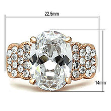 Load image into Gallery viewer, GL141 - IP Rose Gold(Ion Plating) Brass Ring with AAA Grade CZ  in Clear