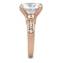 Load image into Gallery viewer, GL144 - IP Rose Gold(Ion Plating) Brass Ring with AAA Grade CZ  in Clear