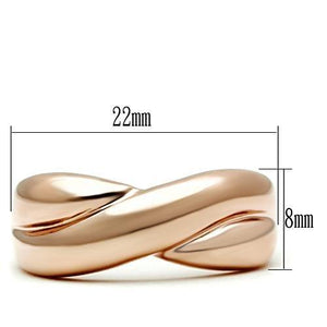 GL208 - IP Rose Gold(Ion Plating) Brass Ring with No Stone