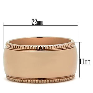 GL213 - IP Rose Gold(Ion Plating) Brass Ring with No Stone