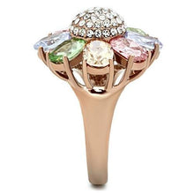 Load image into Gallery viewer, GL224 - IP Rose Gold(Ion Plating) Brass Ring with AAA Grade CZ  in Multi Color