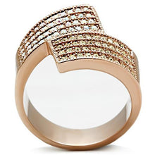 Load image into Gallery viewer, GL229 - IP Rose Gold(Ion Plating) Brass Ring with Top Grade Crystal  in Multi Color