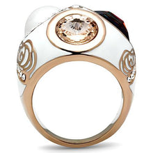 Load image into Gallery viewer, GL248 - IP Rose Gold(Ion Plating) Brass Ring with Synthetic Synthetic Glass in Multi Color