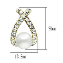 Load image into Gallery viewer, GL251 - IP Gold(Ion Plating) Brass Earrings with Synthetic Pearl in White