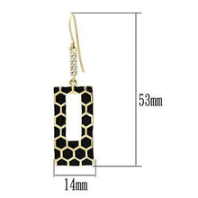 Load image into Gallery viewer, GL268 IP Gold(Ion Plating) Brass Earrings with Top Grade Crystal in Clear