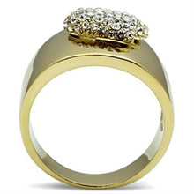 Load image into Gallery viewer, GL293 - IP Gold(Ion Plating) Brass Ring with Top Grade Crystal  in Clear