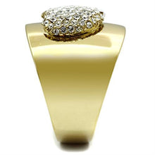 Load image into Gallery viewer, GL293 - IP Gold(Ion Plating) Brass Ring with Top Grade Crystal  in Clear