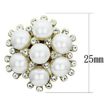 Load image into Gallery viewer, GL349 - IP Gold(Ion Plating) Brass Earrings with Synthetic Pearl in White