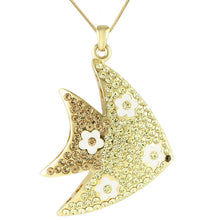 Load image into Gallery viewer, LO1198 - Gold Brass Pendant with Top Grade Crystal  in Multi Color