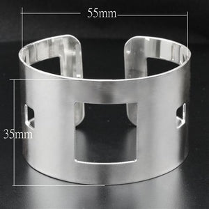 LO1952 - High polished (no plating) Stainless Steel Bangle with No Stone