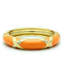 Load image into Gallery viewer, LO1956 - Gold White Metal Bangle with Top Grade Crystal  in Clear