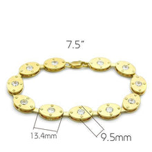 Load image into Gallery viewer, LO2018 - Matte Gold &amp; Gold Brass Bracelet with AAA Grade CZ  in Clear