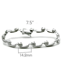 Load image into Gallery viewer, LO2023 - Matte Rhodium &amp; Rhodium Brass Bracelet with No Stone