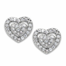 Load image into Gallery viewer, LO2042 - Rhodium Brass Earrings with AAA Grade CZ  in Clear