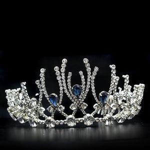 LO2107 - Imitation Rhodium Brass Tiaras & Hair Clip with Top Grade Crystal  in Montana