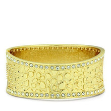 Load image into Gallery viewer, LO2119 - Flash Gold White Metal Bangle with Top Grade Crystal  in Clear