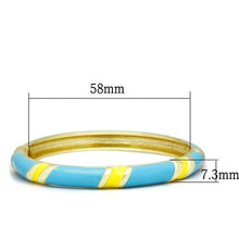 Load image into Gallery viewer, LO2143 - Flash Gold White Metal Bangle with Epoxy  in No Stone