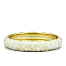 Load image into Gallery viewer, LO2147 - Flash Gold White Metal Bangle with Epoxy  in No Stone