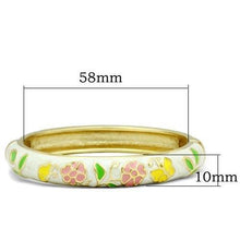 Load image into Gallery viewer, LO2149 - Flash Gold White Metal Bangle with Epoxy  in No Stone