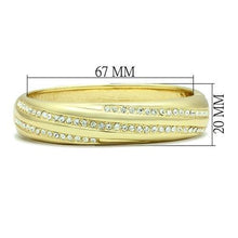 Load image into Gallery viewer, LO2150 - Flash Gold White Metal Bangle with Top Grade Crystal  in Clear