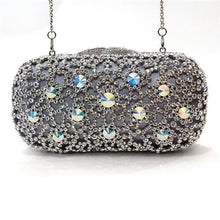 Load image into Gallery viewer, LO2364 - Imitation Rhodium White Metal Clutch with Top Grade Crystal  in White