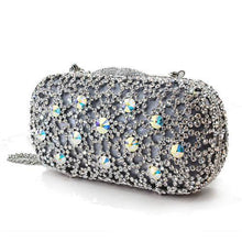 Load image into Gallery viewer, LO2364 - Imitation Rhodium White Metal Clutch with Top Grade Crystal  in White