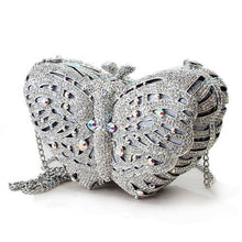 Load image into Gallery viewer, LO2366 - Imitation Rhodium White Metal Clutch with Top Grade Crystal  in White