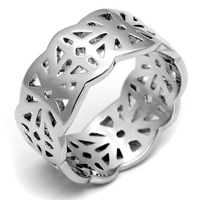 LO2483 - Imitation Rhodium Brass Ring with No Stone