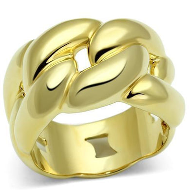 LO2491 - Gold Brass Ring with No Stone