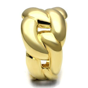 LO2491 - Gold Brass Ring with No Stone