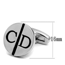 Load image into Gallery viewer, LO2556 - Rhodium Brass Cufflink with No Stone