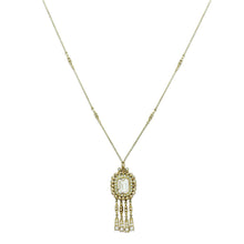 Load image into Gallery viewer, LO2626 - Gold Brass Necklace with Top Grade Crystal  in Clear