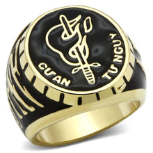 Load image into Gallery viewer, LO2650 - Gold Brass Ring with Epoxy  in No Stone