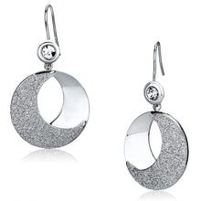 Load image into Gallery viewer, LO2669 - Rhodium Iron Earrings with Top Grade Crystal  in Clear