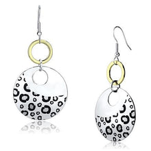 Load image into Gallery viewer, LO2699 - Reverse Two-Tone Iron Earrings with Epoxy  in Jet