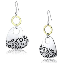 Load image into Gallery viewer, LO2700 - Reverse Two-Tone Iron Earrings with Epoxy  in Jet