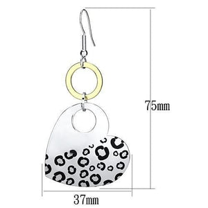 LO2700 - Reverse Two-Tone Iron Earrings with Epoxy  in Jet